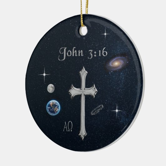 John 3:16 keramisch ornament (Links)