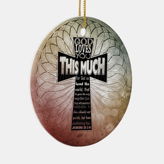 John 3:16 keramisch ornament (Rechts)