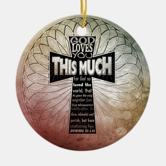 John 3:16 keramisch ornament (Voorkant)