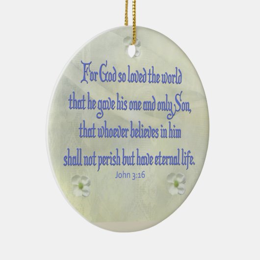 John 3:16 keramisch ornament (Rechts)