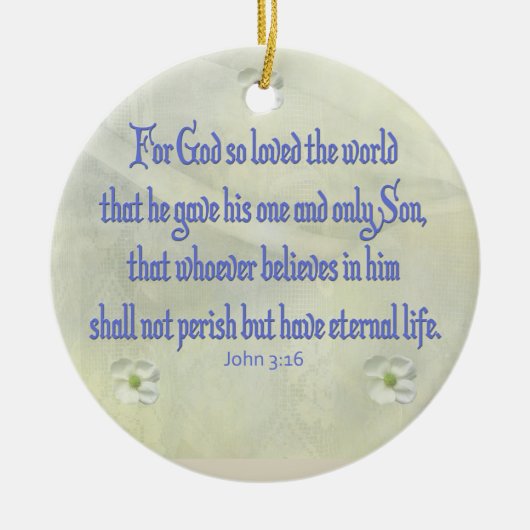 John 3:16 keramisch ornament (Voorkant)