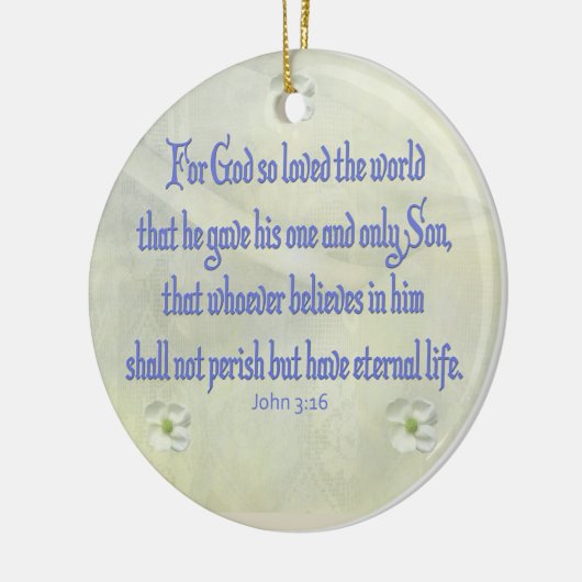 John 3:16 keramisch ornament (Links)