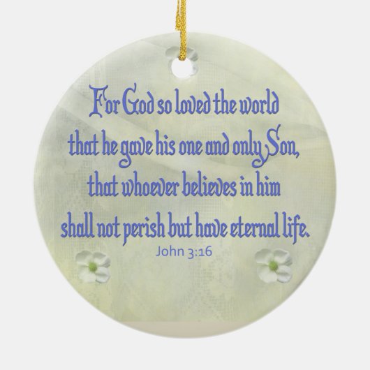 John 3:16 keramisch ornament (Achterkant)