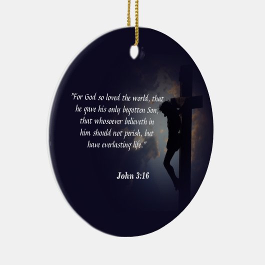 John 3:16 keramisch ornament (Rechts)