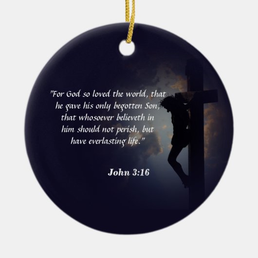 John 3:16 keramisch ornament (Voorkant)