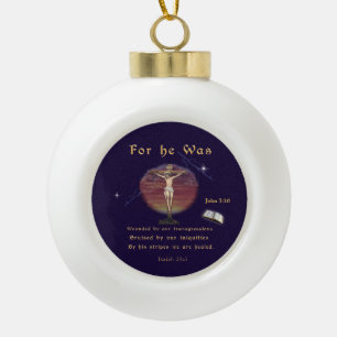 John 3:16 keramische bal ornament