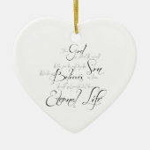 John 3:16 keramische kerstboomversiering keramisch ornament (Voorkant)