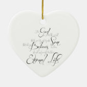 John 3:16 keramische kerstboomversiering keramisch ornament (Achterkant)