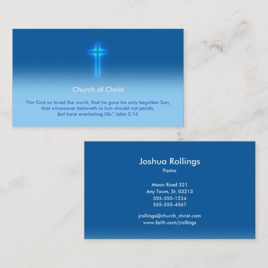 John 3:16 - Kerk van Christus Visitekaartje (Voorkant / Achterkant)