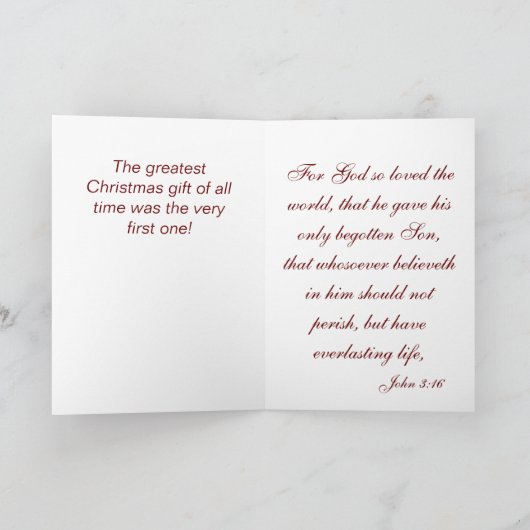 John 3:16 KJV-kerstkaart Feestdagen Kaart (Binnen)
