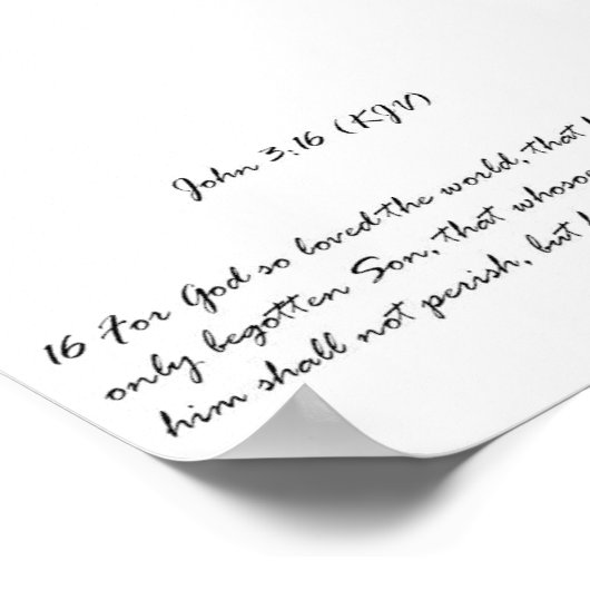 John 3:16 (KJV) Poster (Hoek)