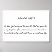 John 3:16 (KJV) Poster (Voorkant)