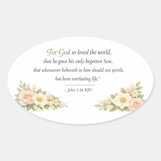 John 3:16 KJV Sticker • (Voorkant)