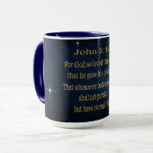 John 3:16 koffiekopjes mok (Voorkant links)