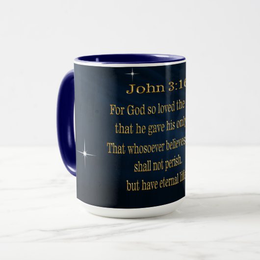 John 3:16 koffieslijm mok (Voorkant links)