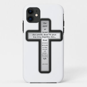 John 3:16 Kruis alleen Case-Mate iPhone Case