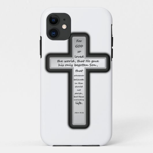 John 3:16 Kruis alleen Case-Mate iPhone Case (Achterkant)