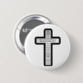 John 3:16 Kruis alleen Ronde Button 5,7 Cm (Voorkant /achterkant)