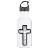 John 3:16 Kruis alleen Waterfles (Voorkant)