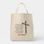 John 3:16 Kruis Tote Bag (Achterkant)