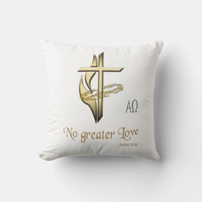 John 3:16 kussen (Voorkant)
