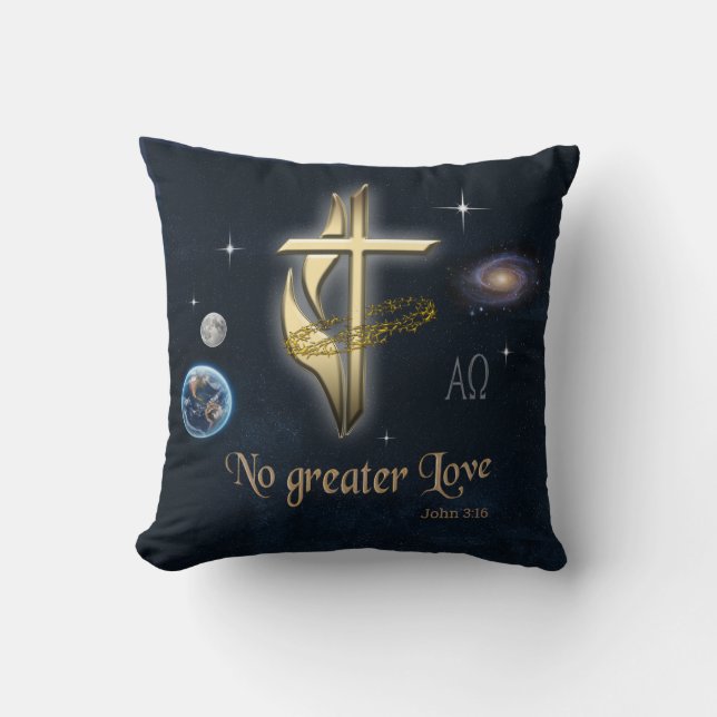 John 3:16 kussen (Voorkant)