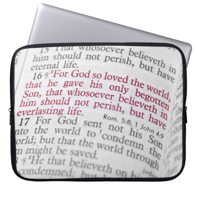 John 3:16 laptop sleeve (Voorkant)