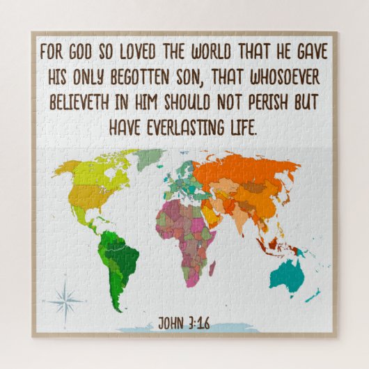 John 3:16 legpuzzel (Verticaal)