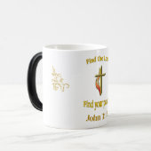 John 3:16 magische mok (Voorkant links)