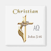 JOhn 3:16 Magneet (Voorkant)