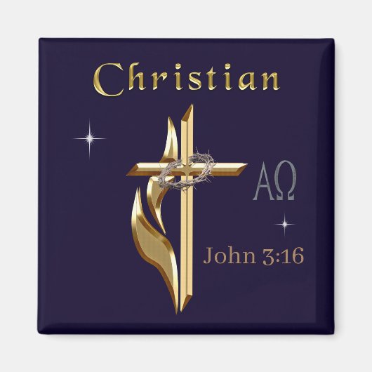 JOhn 3:16 Magneet (Voorkant)