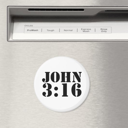 JOHN 3:16 Magnet for fridge or car (Insitu (Vaatwasser))