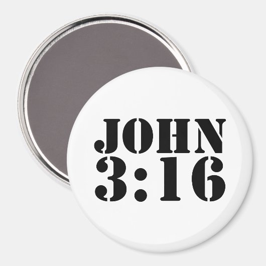 JOHN 3:16 Magnet for fridge or car (Voorkant / Achterkant)