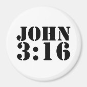 JOHN 3:16 Magnet for fridge or car (Voorkant)