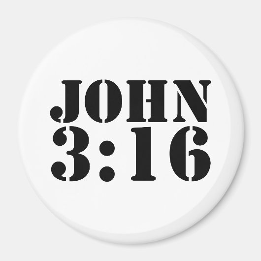 JOHN 3:16 Magnet for fridge or car (Voorkant)