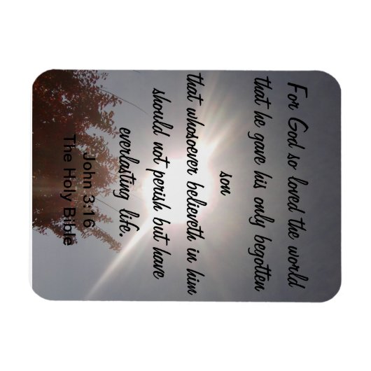 John 3:16 Magnet Magneet (Horizontaal)