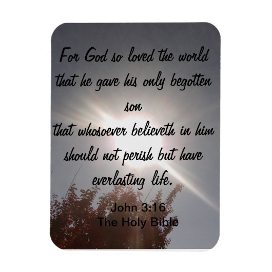 John 3:16 Magnet Magneet (Verticaal)