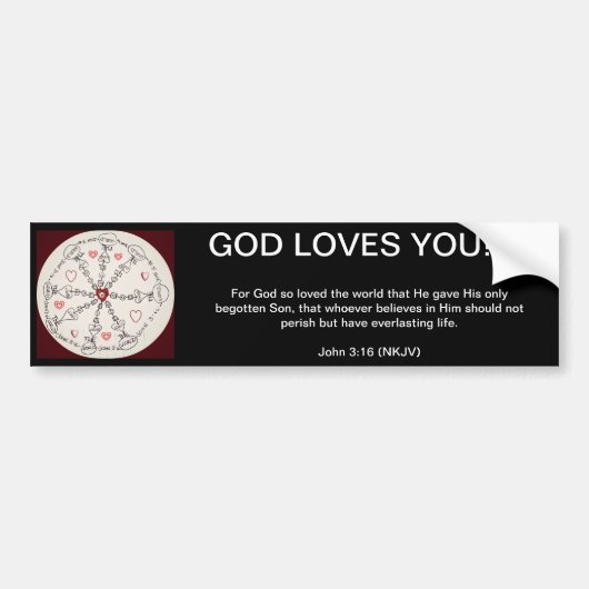 John 3:16 Mandala Bumpersticker (Voorkant)