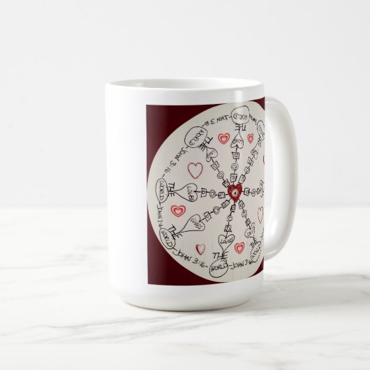 John 3:16 Mandala Coffee Mok (Voorkant rechts)