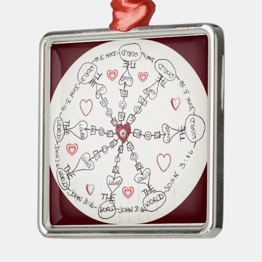 John 3:16 Mandala Metalen Ornament (Links)