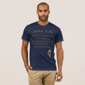John 3:16 mannen Christelijke kleding T-shirt (Voorkant volledig)