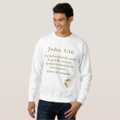 John 3:16 mannen Christelijke kleding Trui (Voorkant volledig)
