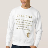John 3:16 mannen Christelijke kleding Trui (Voorkant)