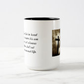 John 3:16 met Cross Two Tone Coffee Mok (Center)