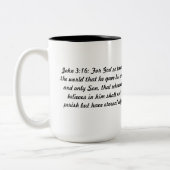 John 3:16 met Cross Two Tone Coffee Mok (Links)