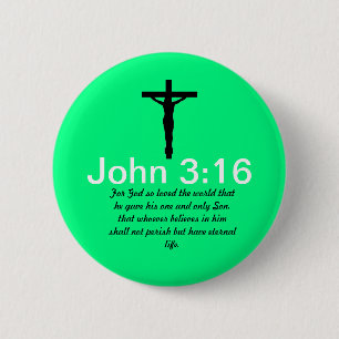 John 3:16 met de Groene Button van de Schrift