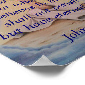 John 3:16 met kruis poster (Hoek)