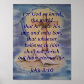 John 3:16 met kruis poster (Voorkant)