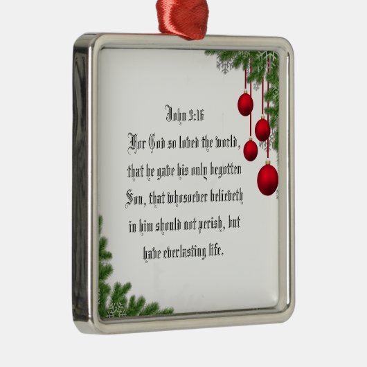 JOHN 3:16 METALEN ORNAMENT (Rechts)