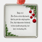 JOHN 3:16 METALEN ORNAMENT (Voorkant)